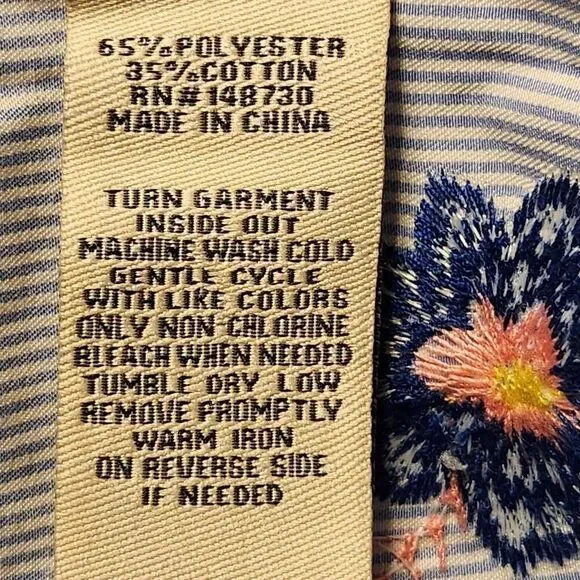 Floral Embroidered Shirt Dress - Picture 7 of 8